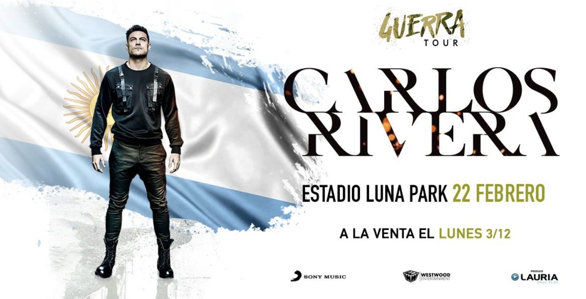 Carlos Rivera anunció show en Argentina! 22 de Febrero, Estadio Luna Park!