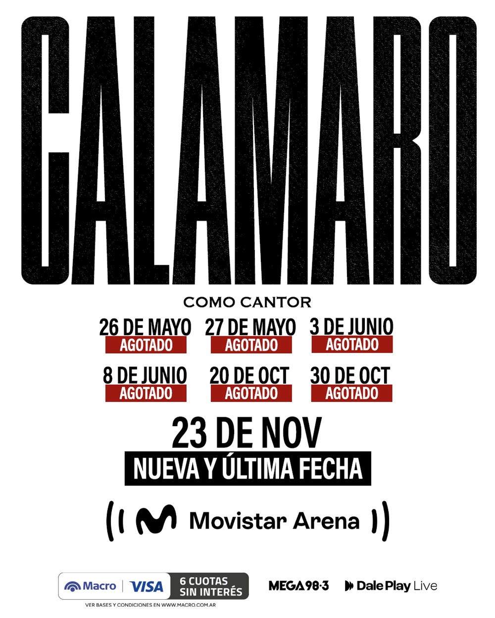 Calamaro cierra su año de éxito en el Movistar Arena con una nueva y última fecha
