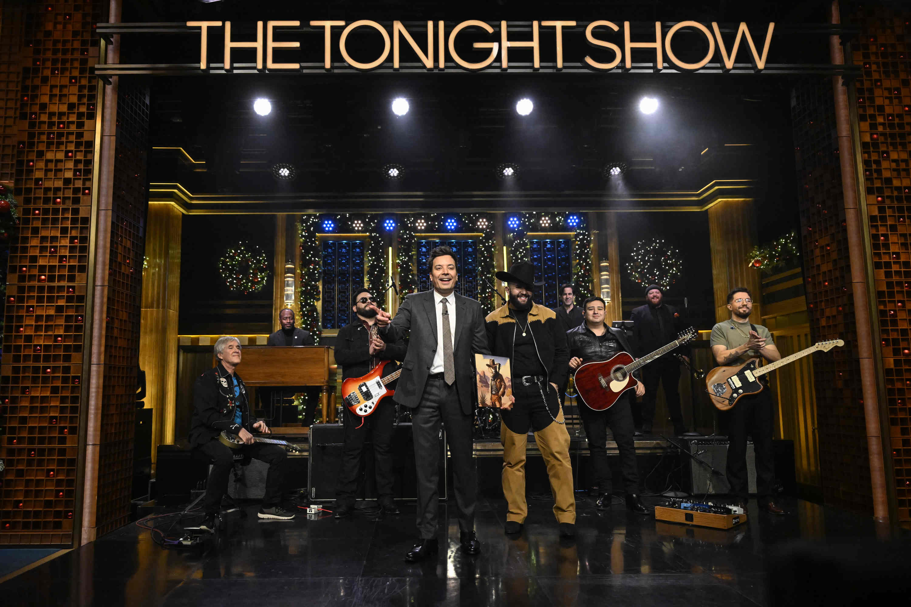 THE TONIGHT SHOW STARRING JIMMY FALLON -- Episode 1888 -- Pictured: (l-r) on Monday, December 11, 2023 -- (Photo by: Todd Owyoung/NBC)