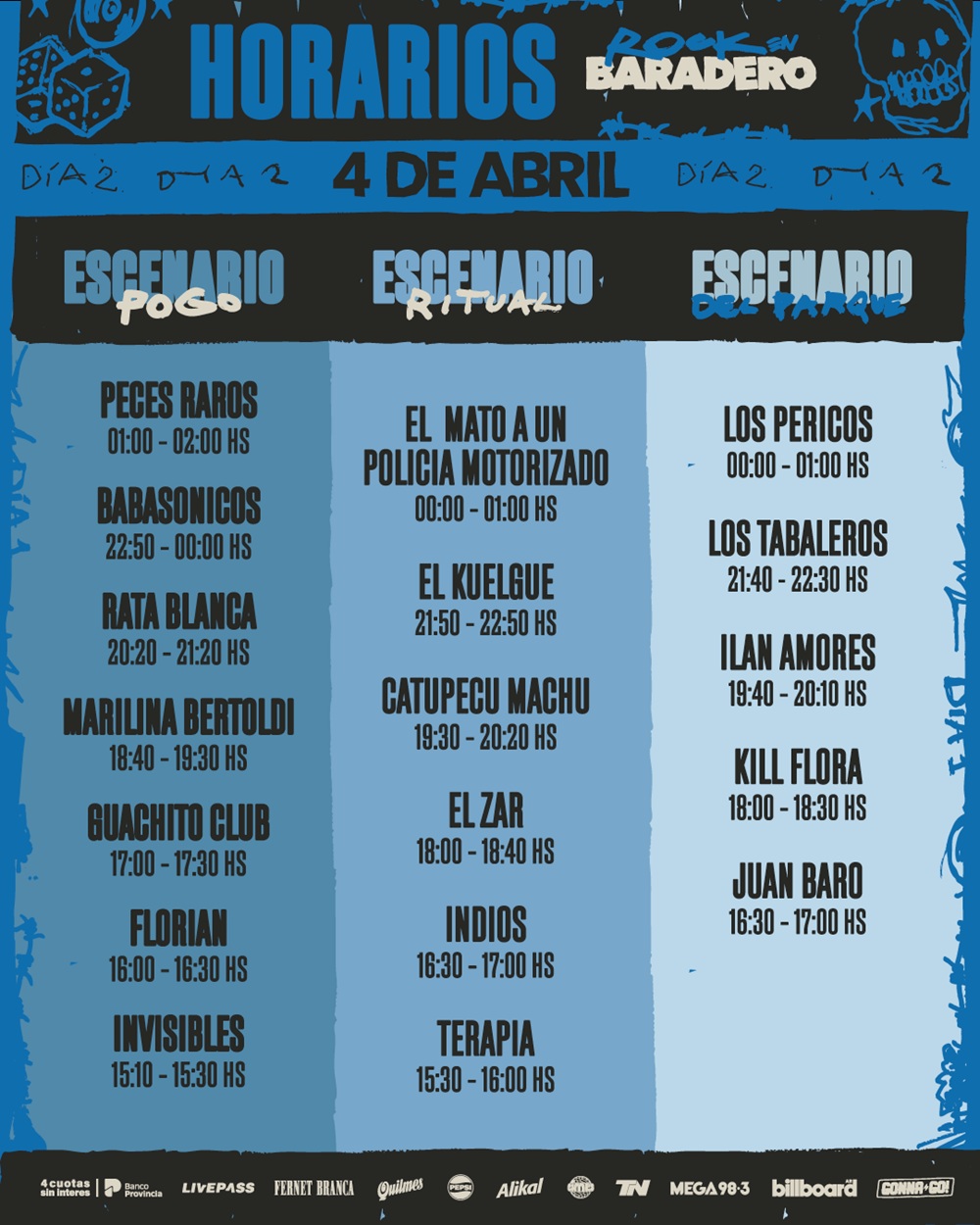 HORARIOS DIA 2 REB26 2