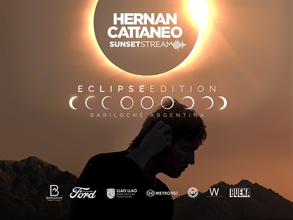 Hernan Cattaneo presenta "Eclipse Edition Bariloche, Argentina": 14 de diciembre a las 11:30 hs